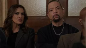 Ted Baker Wilan Rib Abstract Sweater worn by Odafin 'Fin' Tutuola (Ice-T) as seen in Law & Order: Special Victims Unit (S27E10)