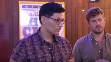 J. Crew Printed Linen Short Sleeve Shirt worn by Rodrigo Reyes as seen in Southern Charm (S11E07)