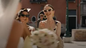 LGR Orchid Bold Sunglasses worn by Emily Cooper (Lily Collins) as seen in Emily in Paris (S05E10)