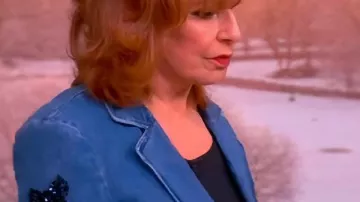 The View 2026 Joy Behar Bow Embellished Denim Blazer of Joy Behar as seen in The View