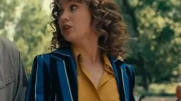 Ponies 2026 Twila Hasbeck Blue & Black Striped Blazer worn by Twila (Haley Lu Richardson) in PONIES