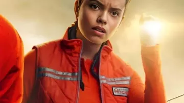 Georgina Campbell Cold Storage 2026 Orange Vest worn by Naomi Williams (Georgina Campbell) in Cold Storage