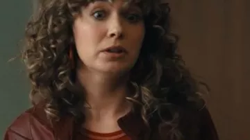 Ponies S01 Twila Hasbeck Maroon Jacket worn by Twila (Haley Lu Richardson) in PONIES