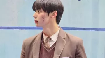 Study Group SO1 Hwang Min-hyun Brown Blazer worn by Yoon Ga-min (Hwang Min-hyun) in Study Group