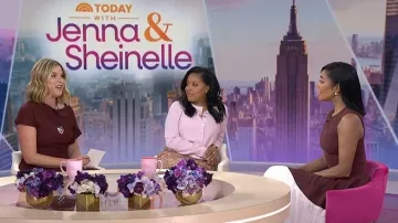 Cardigan en laine et cachemire Weekend Max Mara Nebbie porté par Sheinelle Jones tel que vu dans Today with Jenna & Sheinelle le 14 janvier 2026