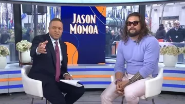 Gabriela Hearst Pull tricoté Francesco porté par Jason Momoa tel que vu dans Today le 15 janvier 2026