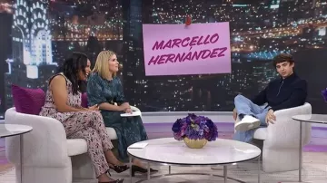 Manolo Blahnik Fenix 50 Buckled Suede Pumps worn by Jenna Bush Hager as seen in Today with Jenna & Sheinelle on January 15, 2026