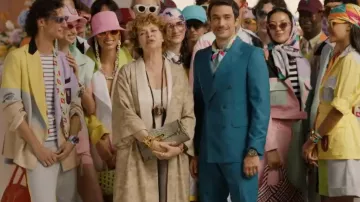 Zara Cord and Stone Box Necklace worn by Antonia Muratori (Anna Galiena) as seen in Emily in Paris (S05E10)