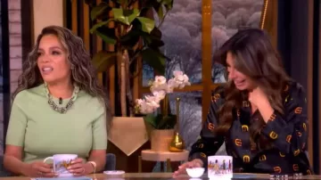 L'Agence Nina Horsebit Print Silk Button-Up Shirt worn by Alyssa Farah Griffin as seen in The View on January 16, 2026