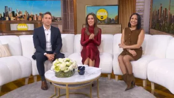 Rabanne Ruched Turtleneck Top worn by Rhiannon Ally as seen in Good Morning America on  January 15, 2026