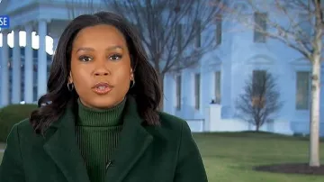 DKNY Walker Coat worn by Rachel Scott as seen in Good Morning America on January 15, 2026