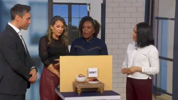 Adam Lippes Denim Shirt Dress worn by Maya Feller as seen in Good Morning America on January 16, 2026