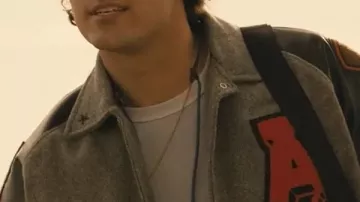 TV Series Landman Drake Rodger Varsity Jacket worn by Dakota Loving (Drake Rodger) in Landman (S01)