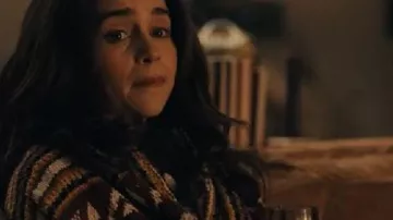 Ponies Emilia Clarke Shawl Collar Cardigan of Bea (Emilia Clarke) as seen in PONIES (S01)