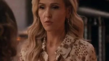 Stumble Courteney Potter Silk Floral Shirt used by Courteney Potter (Jenn Lyon) as seen in Stumble (S01)