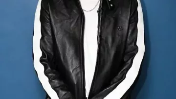 Leather Jacket worn by Jamie Campbell Bower in "Winona Ryder Cutting Off Your Head is Pretty Cool" Jamie Campbell Bower on Stranger Things' Finale