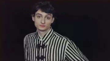 Bode Striped Velvet Shirt worn by Finn Wolfhard as seen in Saturday Night Live (S51E10)
