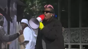 Ray Ban RB0840s Mega Wayfarer Square Sunglasses worn by A$AP Rocky as seen in Saturday Night Live (S51E10)