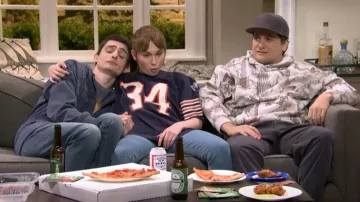 Hollister Boxy Camo Hoodie worn by Jeremy Culhane as seen in Saturday Night Live (S51E10)