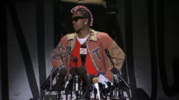 Chanel Pre Fall 2026 collection worn by A$AP Rocky as seen in Saturday Night Live (S51E10)