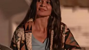 The Madison 2026 Kestrel Harris Printed Cardigan as seen in The Madison (S01)