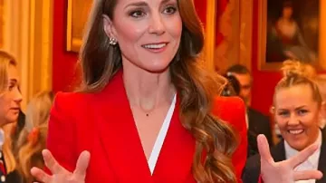 Princess Kate England Rugby Team Reception Blazer in Kate Middleton Breaks Royal Tradition for Meeting With England Rugby Team | E! News