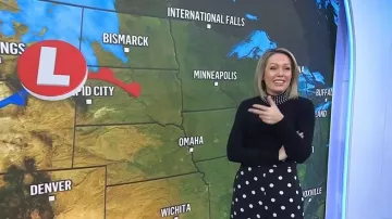 Sandro Suzette Pearl Collar Sweater worn by Dylan Dreyer as seen in Today on January 19, 2026