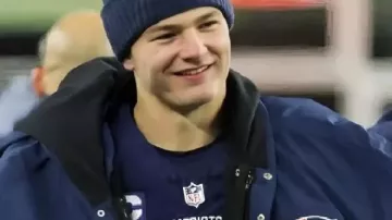 Drake Maye Patriots Cape Coat in Why New England Patriots' Drake Maye is the MVP | Fantasy Football Happy Hour | NFL on NBC