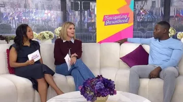 Claudie Pierlot Striped Collar Jacket worn by Jenna Bush Hager as seen in Today with Jenna & Sheinelle on January 19, 2026