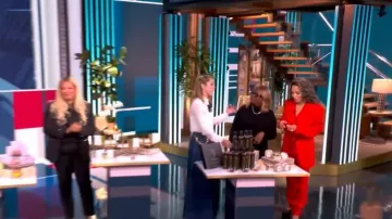 L'Agence Chayse Chain Wide Leg Jeans worn by Sara Haines as seen in The View on January 19, 2026