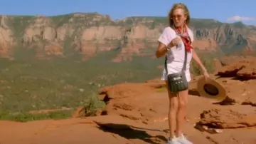 Perrin Green Leather Cabbie Xbody Bag worn by Sutton Stracke as seen in The Real Housewives of Beverly Hills (S15E05)