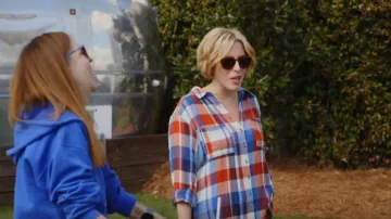 Anthropologie Ally Plaid Buttondown worn by Erin Napier as seen in Home Town (S10E03)