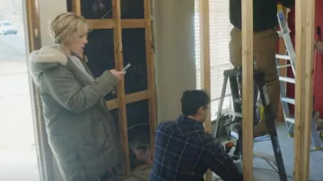 Free People Oslo Utility Puffer Jacket worn by Erin Napier as seen in Home Town (S10E03)
