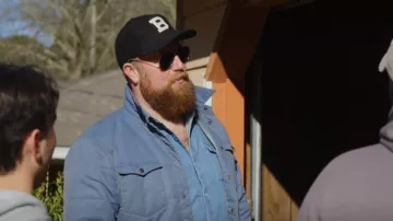 RRL Ralph Lauren Quilted Twill Western Over Shirt Jacket worn by Ben Napier as seen in Home Town (S10E03)