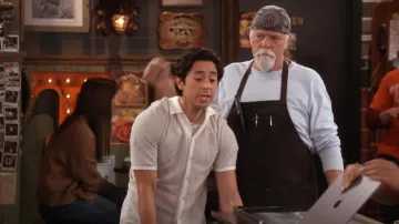 Rag & Bone Avery Jacquard Toweling Camp Shirt worn by Steve (Pablo Castelblanco) as seen in Happy's Place (S02E07)