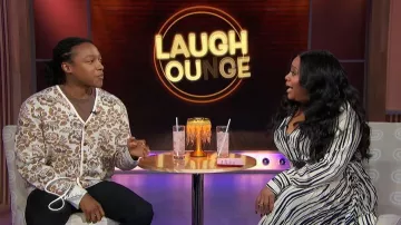 Wax London Alban Floral Jacquard Cardigan worn by Sherri Shepherd as seen in Sherri on January 15, 2026