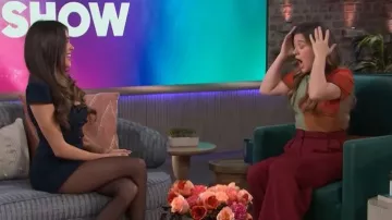 Self Portrait Textured Boucle Mini Dress worn by Madison Beer as seen in The Kelly Clarkson Show on January 19, 2026