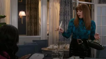 Alexis Bittar Molten Gold Bullet Minaudière worn by (Cady McClain) as seen in Beyond the Gates (S02E09)