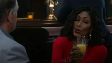 Zara Textured Jewel Triple Earrings worn by Dana "Leslie" Thomas (Trisha Mann-Grant) as seen in Beyond the Gates (S02E09)