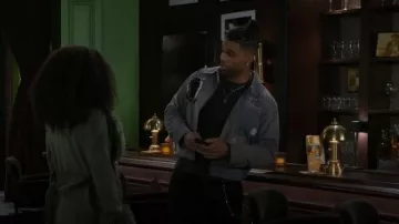 Jungles Sunbleached Trucker Jacket worn by  Izaiah Hawthorne(David Lami Friebe) as seen in Beyond the Gates (S02E10)