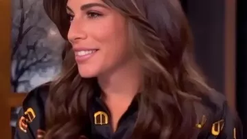 The View 2026 Alyssa Farah Griffin Horsebit Print Shirt worn by Alyssa Farah Griffin as seen in The View