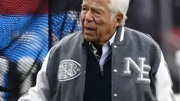 Robert Kraft Patriots AFC Divisional Playoff Jacket in Robert Kraft finds ‘a lot’ of similarities between Drake Maye and Tom Brady ???? | NFL Countdown