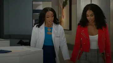 INC International Concepts Double-Cutout Sweater worn by Madison Montgomery (Kenjah) as seen in Beyond the Gates (S02E02)