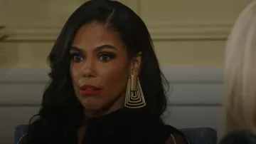 Khoi Large Izan Earrings worn by Dani Dupree (Karla Cheatham Mosley) as seen in Beyond the Gates (S02E04)