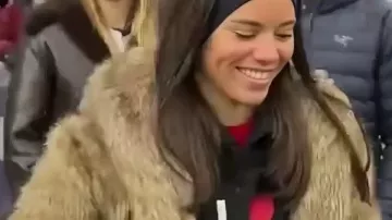 Ann Michael Maye I Love Drake Maye Shirt in Drake Maye's wife Ann Michael wears "I love Drake Maye" shirt #nfl #nflfootball #patriots