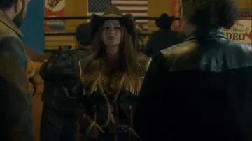 Scully Western Leather Fringe Jacket Womens worn by Grace Ann Stevens (Celeste Desjardins) as seen in Brilliant Minds (S02E12)