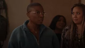 Alexander Wang Funnel Neck Jacket in Washed Light Blue worn by Henrietta Wilson (Aisha Hinds) as seen in 9-1-1 (S09E08)