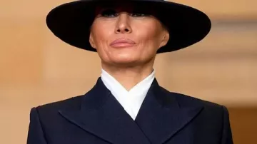 Melania Trump 2026 Black Long Coat in Melania Trump's Most Outrageously Expensive Outfits