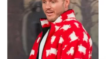 The Traitors S04 Colton Underwood Sheep Print Jacket worn by (Colton Underwood) in The Traitors