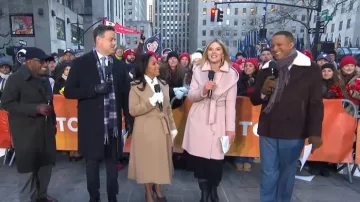 Mackage Cole Wool Double-breasted Jacket with Shearling Collar worn by Craig Melvin as seen in Today on January 20, 2026